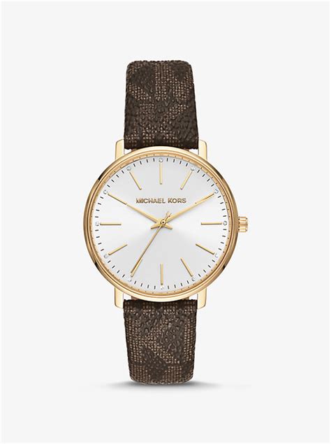 michael kors mk2857|Pyper Logo and Gold.